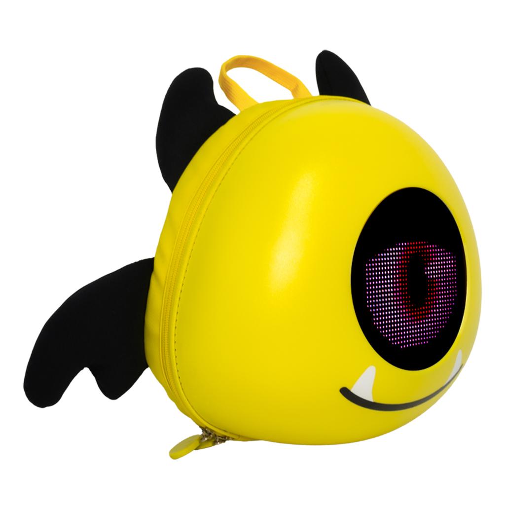 LED Backpack Eye Backpack DIY APP Control for Outdoor Riding Hiking Travel Cute Lightweight for Girls and Kids Yellow