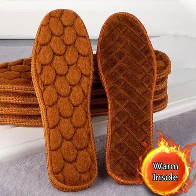 NO.8 Inverno Palmilha Quente para Pés Engrossar Botas de Neve de Pelúcia Sola Palmilhas Térmicas para Sapatos Esportes Correndo Homens Mulher Almofadas de Aquecimento