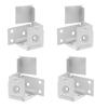 4Pieces 1 Inches White Blind Brackets Metal Construction for Enhancing Home Aesthetic