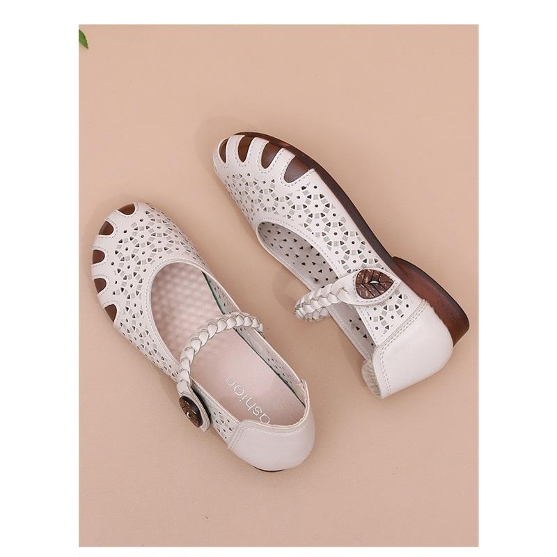 Summer Hollow Soft Sole Soft Leather Sandals