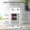 Din Rail Dual Display Adjustable Over Voltage Current And Under Voltage Protective Device Protector Relay 40A 63A 80A 220V 230V