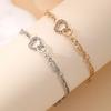 Elegant Double Heart Hollow Bracelet - Versatile Metal Jewelry for Women