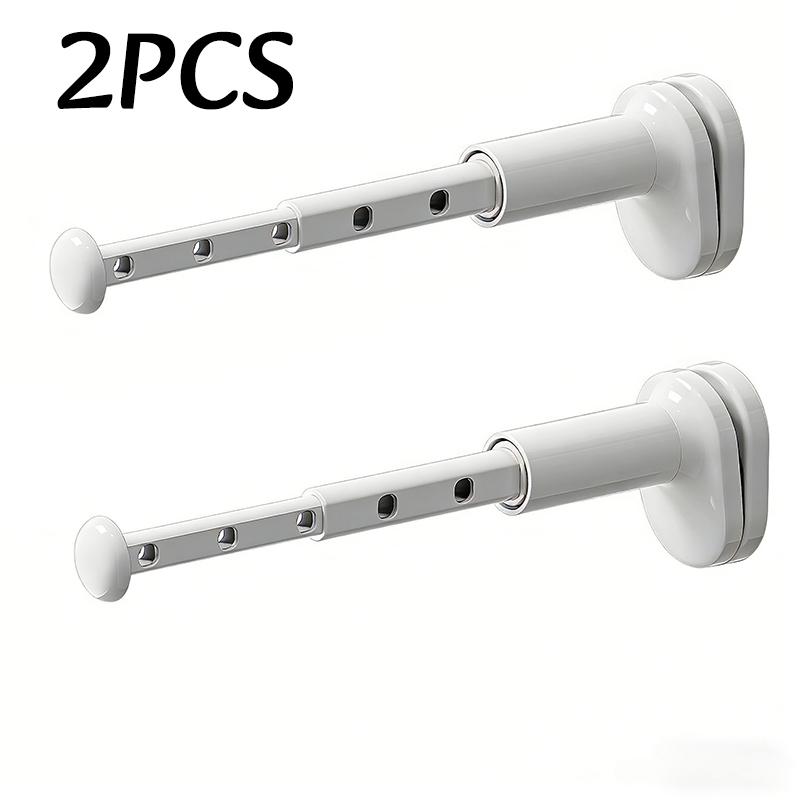 1-3pc Travel Telescopic Clothes Rack Adjustable Window Frame Drying Rack No Drill Portable Retractable Clothes Hang Drying Racks