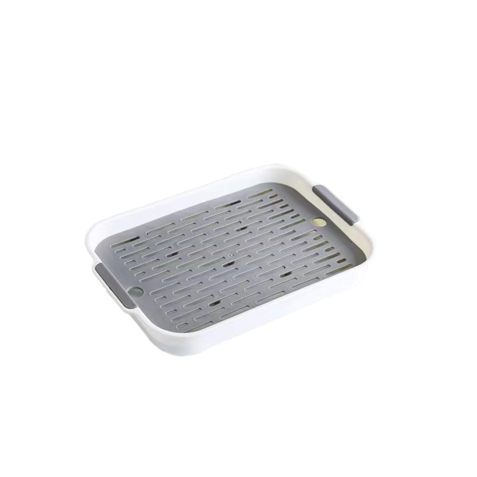 

Household Rectangular Water Cup Drainage Tray Reusable Plastic Cups Drain Tray For Kitchen Counter Small size