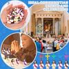 Barydat 50 Pcs Religious Toys 25 Mini Jesus Figurines Colored Tiny Pocket Jesus Dolls 25 Plastic Crystal Cross Necklace for Rel