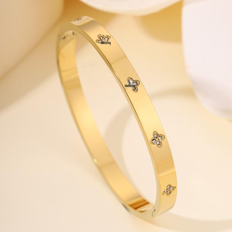 Europäisches & Amerikanisches Luxus Zirkon Stern Armband: Vielseitige, Elegante, Lichtechte Mode für Damen