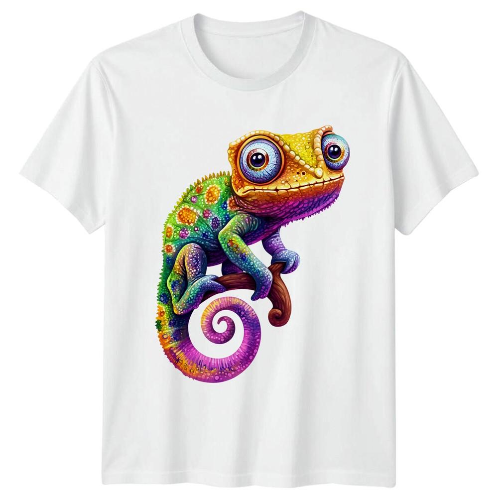 Colorful Chameleon Animals Reptile Unisexs TShirt Unisexs Tee Graphic Unisex Top S