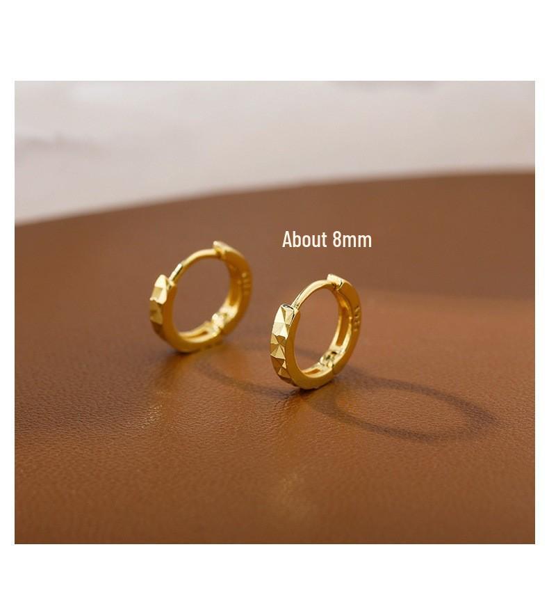 Korean Style Geometric Circle Earrings: Elegant, Versatile Ear Jewelry for Women and Students