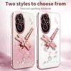 KADEM For Honor 200 Pro 5G Case Dragonfly Kickstand TPU Flowers Glitter Phone Cover