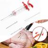 Stainless Steel Meat Injector Syringe Kit Marinade Flavor Injector for BBQ Grill Turkey Chicken Roast Cooking Tool with Needle