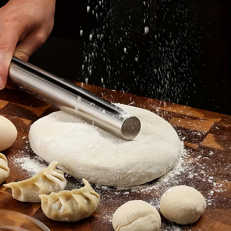 Stainless Steel Rolling Pin for Baking, Hollow Lightweight Dough Roller for Cookies Pie Dumpling Pizza, 3 Sizes