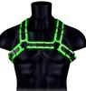 Glow Buckle Phosphorescent Harness Black - Ouch! Glow - Men's Harness