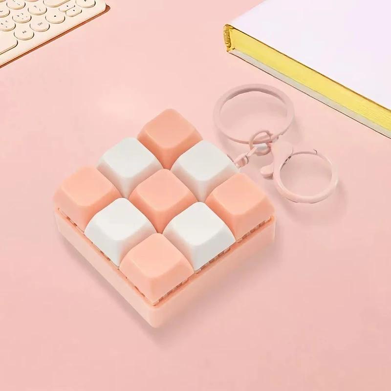 Fidget Entspannung 9 Tastaturtasten Spielzeug für Erwachsene Antistress Spielzeug Jungen Mädchen Anti Stress Finger Tastatur Spiele Schlüsselanhänger