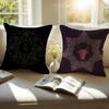 Modern Geometric Border Shading Background Art Cushion Cover Pillowcase Antidustmite Invisible Zipper Short Plush Sofa Cushion