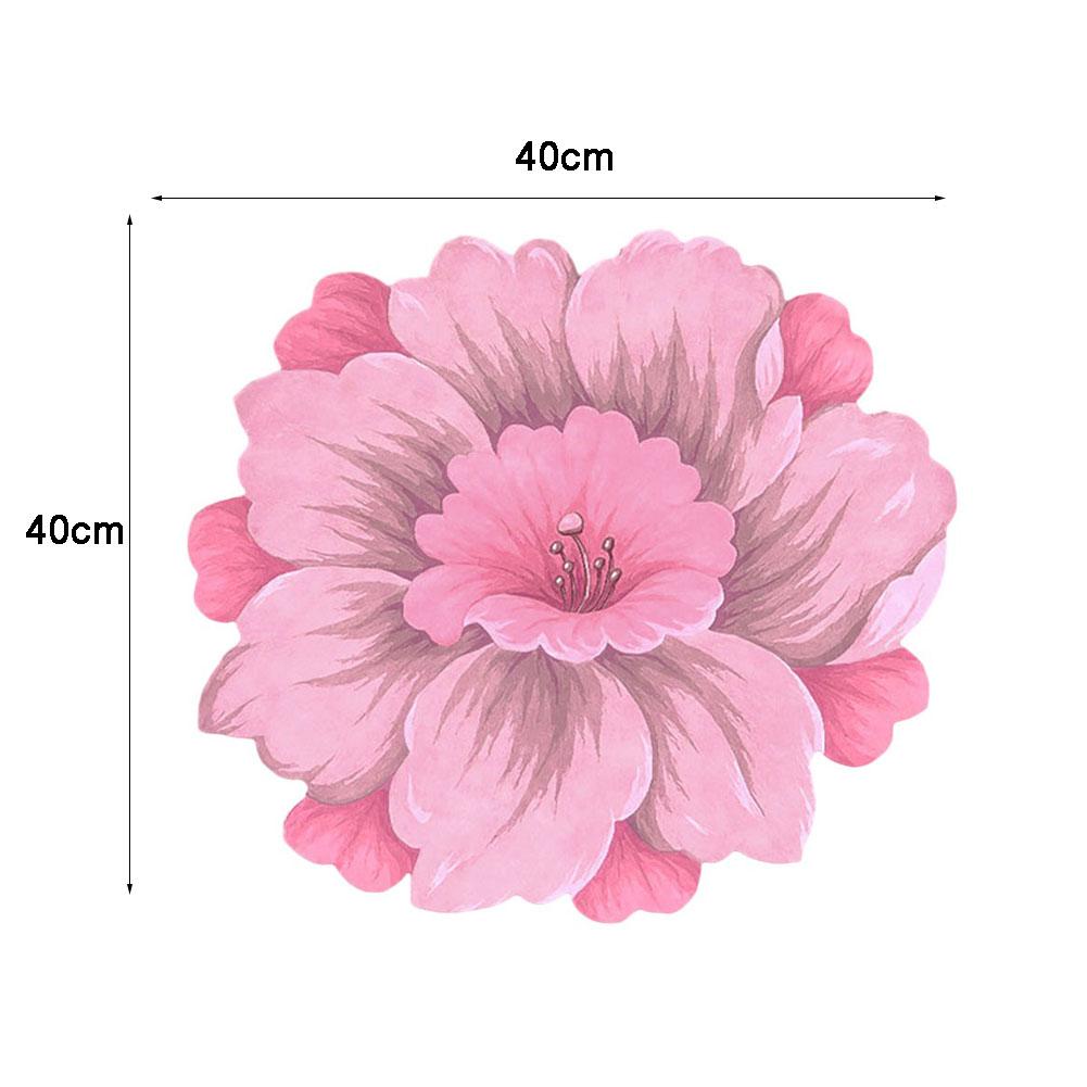 1pc Non-slip Flower Carpet Chinese Style Lotus Floor Mat Bedside Blanket Cloakroom Mat 40x40cm Home Living Room Decoration