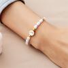 European Trend Faux Pearl Bracelet, Cross Heart Round Beaded Design, Delicate High Texture Handmade Fashion Accessories