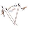 Cute With Mini Bell Training Wand Scratching Tease Cat Rod Pet Supplies Interactive Stick Cat Toy