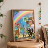 Disney Digital Oil Painting Forest Animals Rainbow Owl Deer Rabbit Skunk Art Painting Handmade Diy Home Decorations