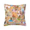Cute Animal Capybara Cushion Cover x cm Polyester Soft Throw Pillow Case For Sofa Chair Decoration Bedding Pillowslip