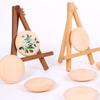 Round Solid Wood Painting Board with Customizable Styles
