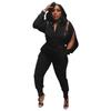 AL252 European & American Women's Fashion Two-Piece Tracksuit: Zipper Jacket & Sweatshirt for Autumn/Winter