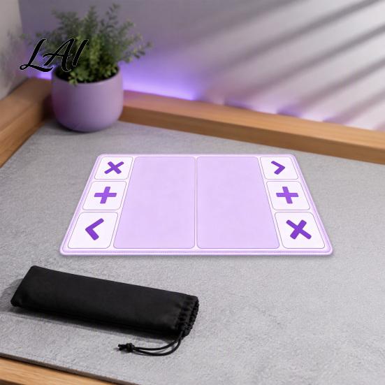 Desktop Exchange Organizer Fidget Trading Board Mat with Storage Bag 12x24 Inch Toy Game Accessories Pad Portable Playmat Divided Zones for