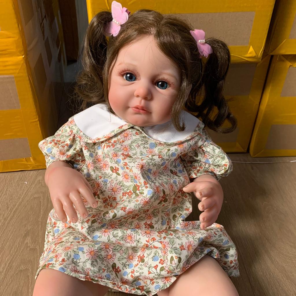 Realistische 20 Zoll 50 CM 3D-Farbe mit sichtbaren Adern Weiches Silikon Reborn Baby Doll Toy Alive Kids Boneca Art Bebe