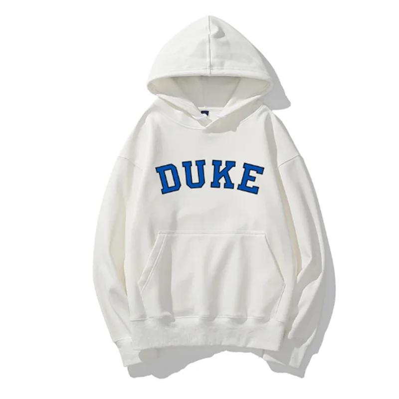 2024 Neuer Hoodie Duke Bedruckter Hoodie für Herren Langarm Einfache Oberteile Unifarbene Kleidung Street Fashion Unisex Persönlichkeit Herbst