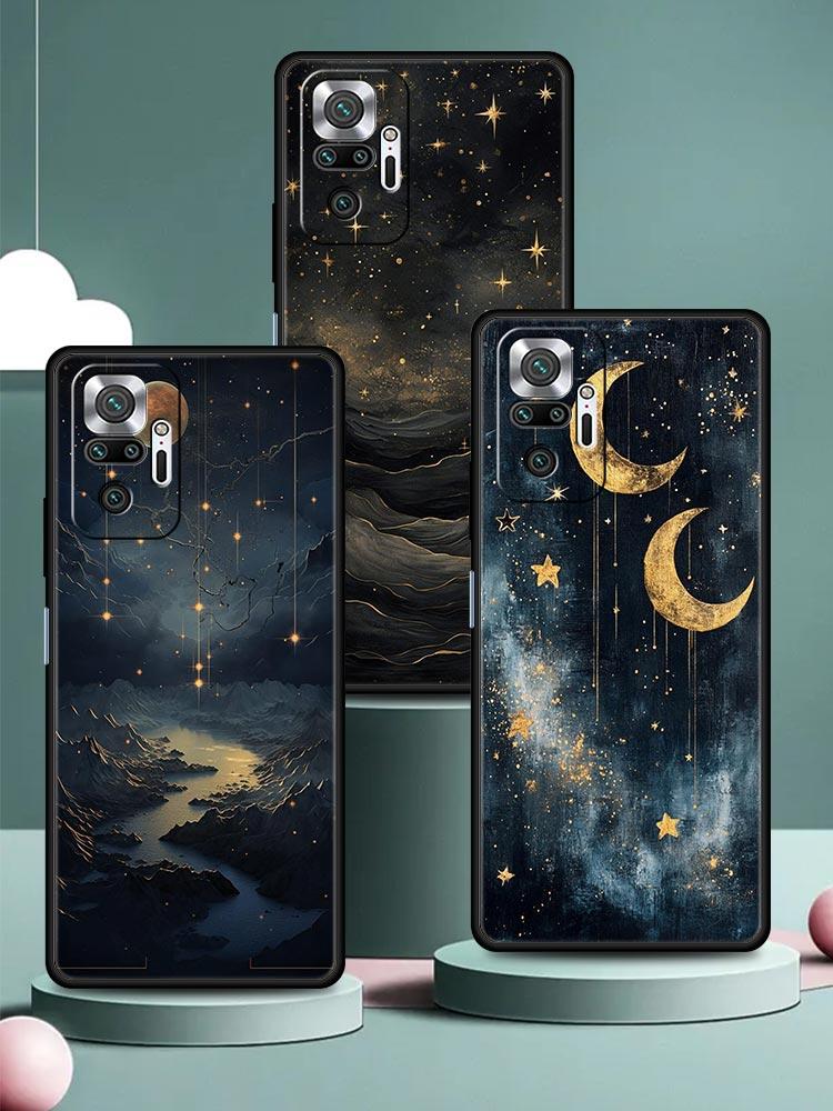 Fashion Starry Sky Stars Phone Case Cover for Redmi 14C 10C Note 15 14 13 12 10 11 K40 Pro Plus 5G Shockproof Soft TPU Shell