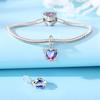 copper Pink Color Heart Charm Pendant Bead Charms Ideal For Fine Do It Yourself Bracelets Necklaces Women Gril Jewellery Birthday Gifts