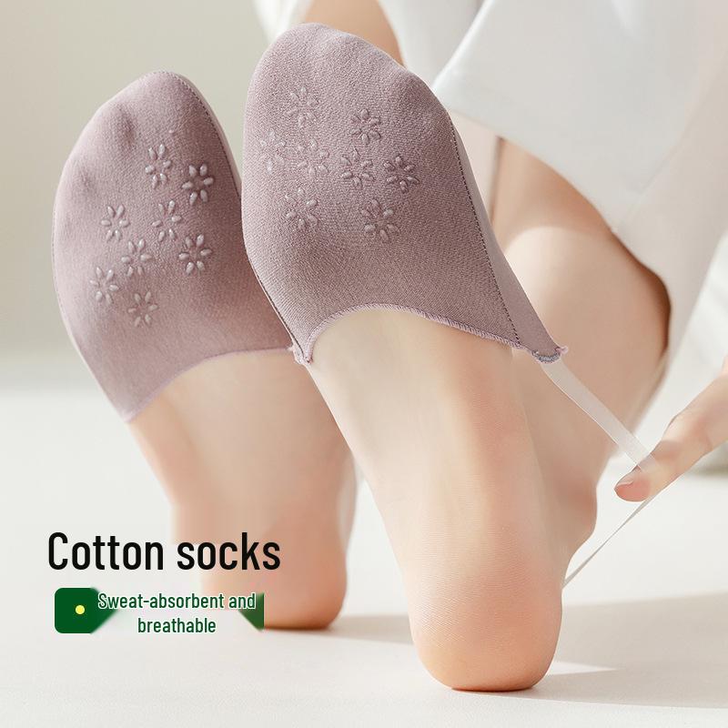 Ice Silk Half-Foot Suspender Socks - Non-slip, Sweat-Absorbing, Invisible Boat Socks for Spring & Summer High Heels