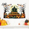 Withered Tree Wall Decorations Happy Halloween Stickers Moonlit Castle Pumpkin Clings Waterproof Decorative Glass Door Stickers Haunted House Decals