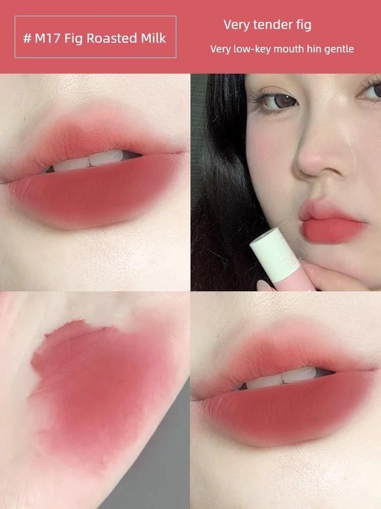 AKF Lip Mud M20 Matte Finish Velvet Lip Lacquer M07 Niche Style Brand Orange White Niche Style Brand Lipstick