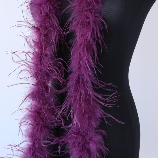 50G 2M Natural Pink Dyed Ostrich Feathers Boa Plumas for Shawl Scarf Ribbon Wedding Party Stage Sewing Dress Decoration Crafts