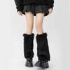 Soft Fluffy Faux Fur Leg Warmers Colorful Long Fuzzy Foot Covers  Halloween Party