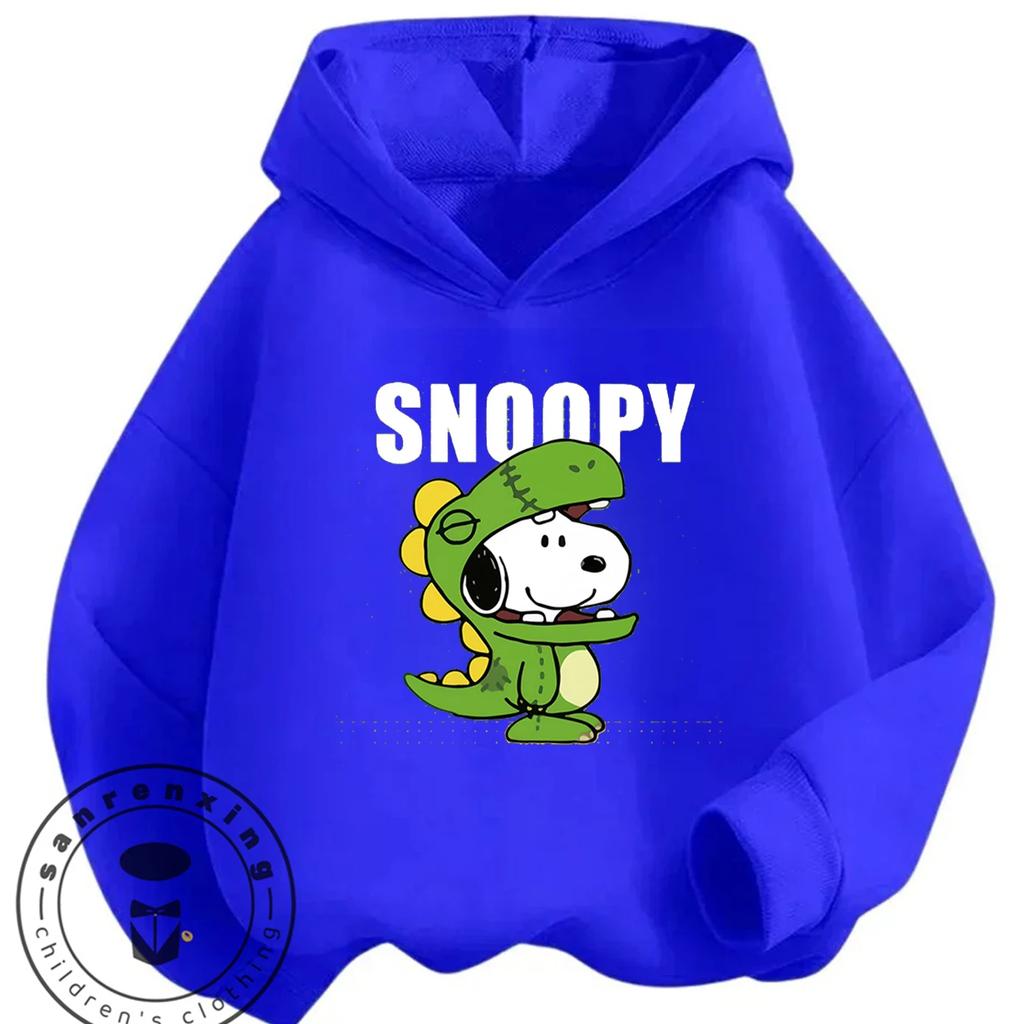 New Autumn Kawaii Hooded Sweatshirt Cute Cartoon Casual Street Style Kids Hoodie Snoopy Boys Girls