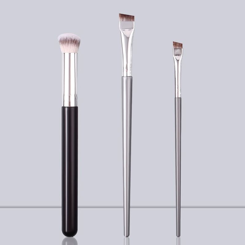 REGENBOOG - Set of 3: Concealer Brush + Angled Eyeliner Makeup Brush (Various Designs)