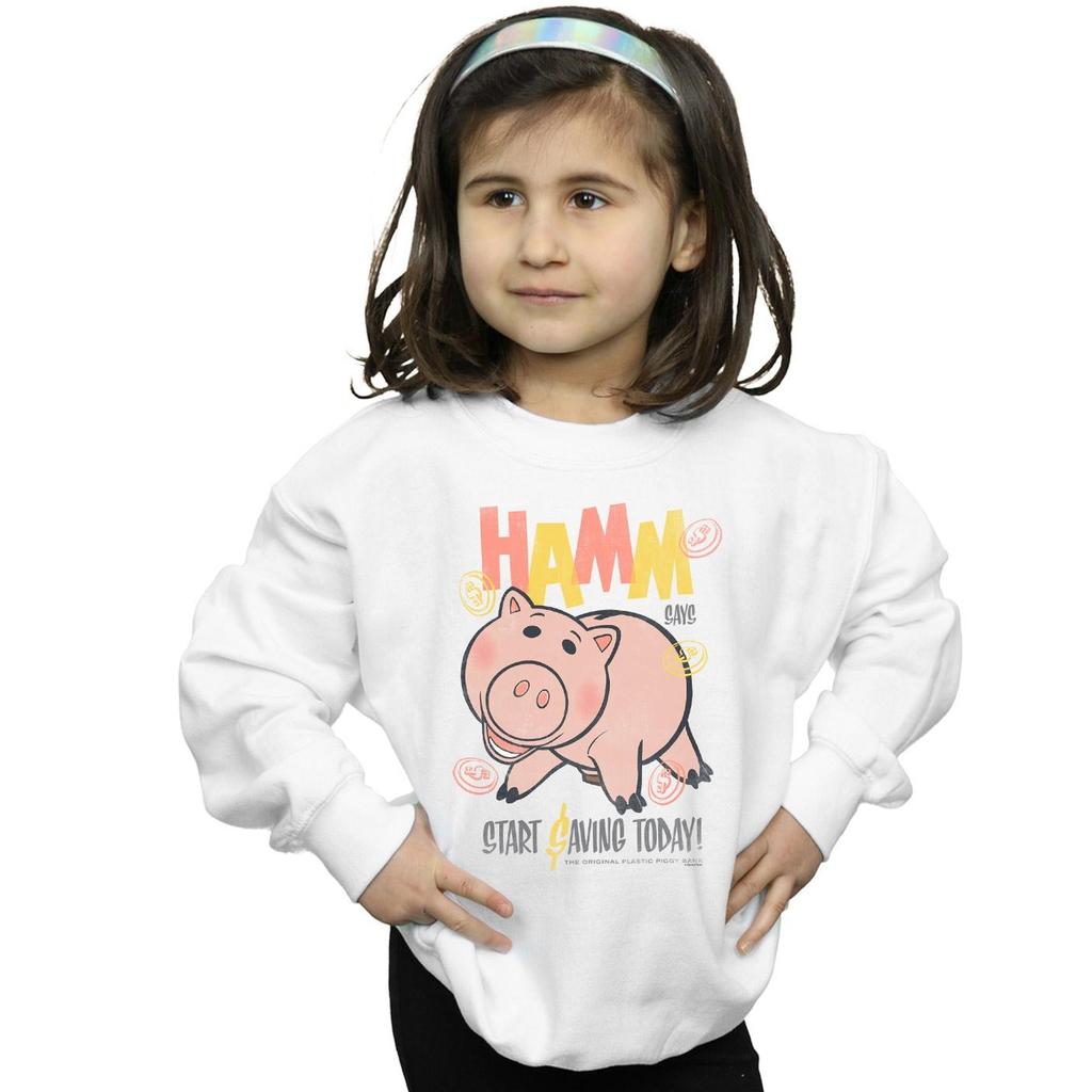 Disney Girls Toy Story 4 Hamm The Piggy Bank Sweatshirt