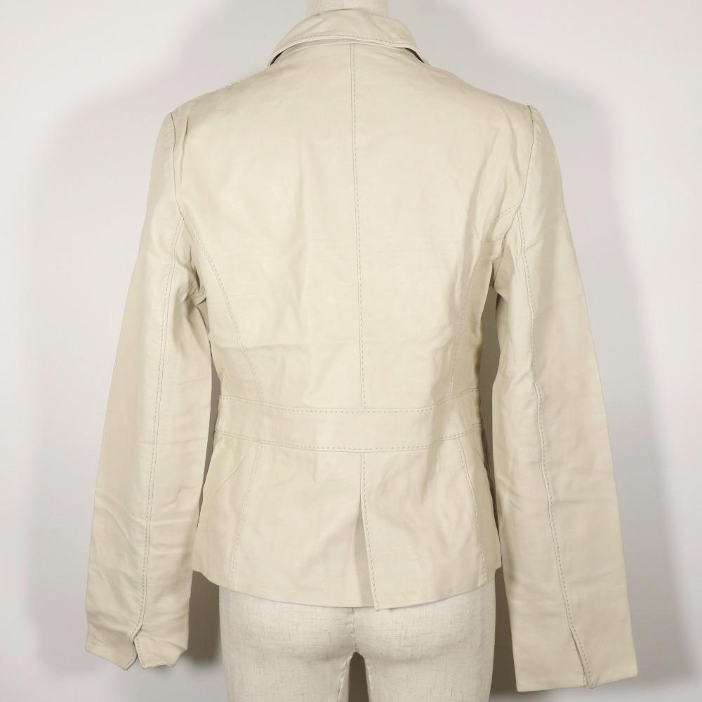 SONIA SONIA RYKIEL Lamb Leather Jacket Tailored Jacket Beige Lambskin/polyester Women Used