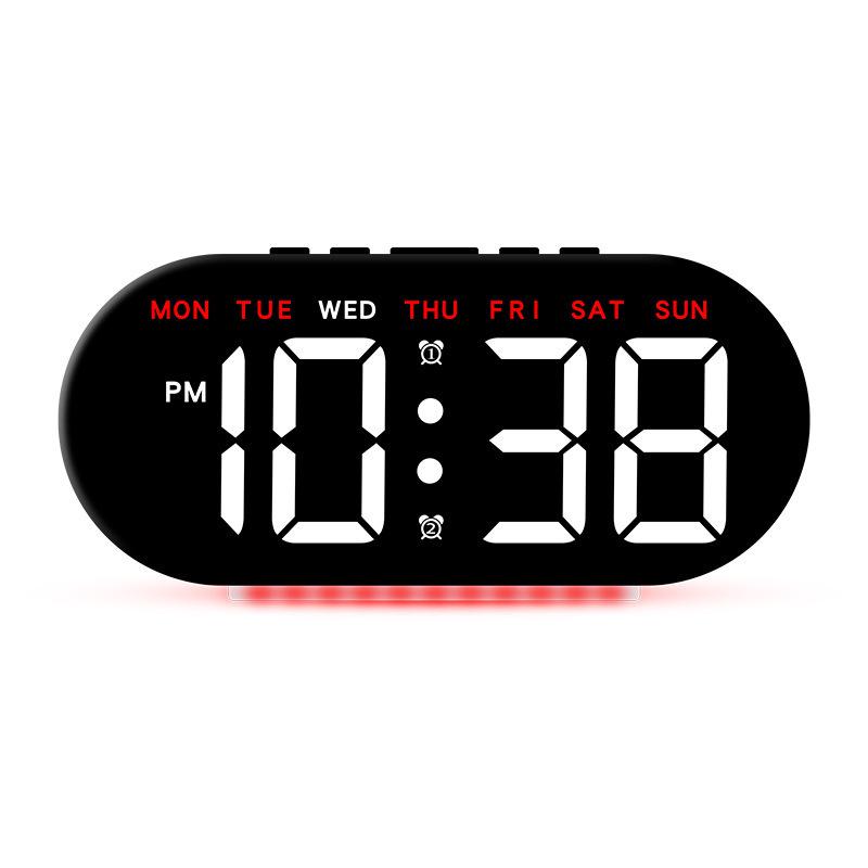 Multifunctional LED Alarm Clock with Large Screen & Atmosphere Light - Model GH8035