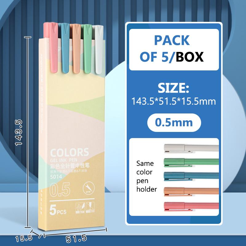 Morandi Color Gel Pen Set, 0.5mm Fine Tip Needle Point Gel Ink Pens for School, Journaling & Office Use