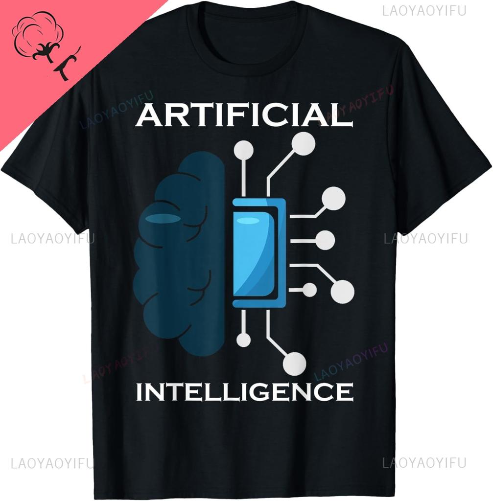 IA Inteligencia Artificial Ciencias de la Computación Tecnología Programador Camiseta Algodón Unisex Verano Streetwear Tops Camisetas Gráficas