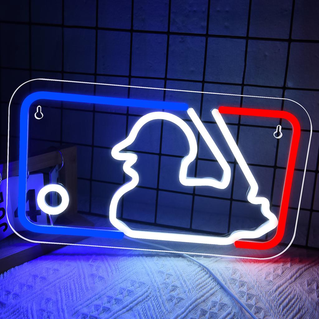 Baseball Neon Sign for Wall Decor,Baseball LED Sign for Man Cave,Baseball Light Up Sign Club Sport Decor Sign