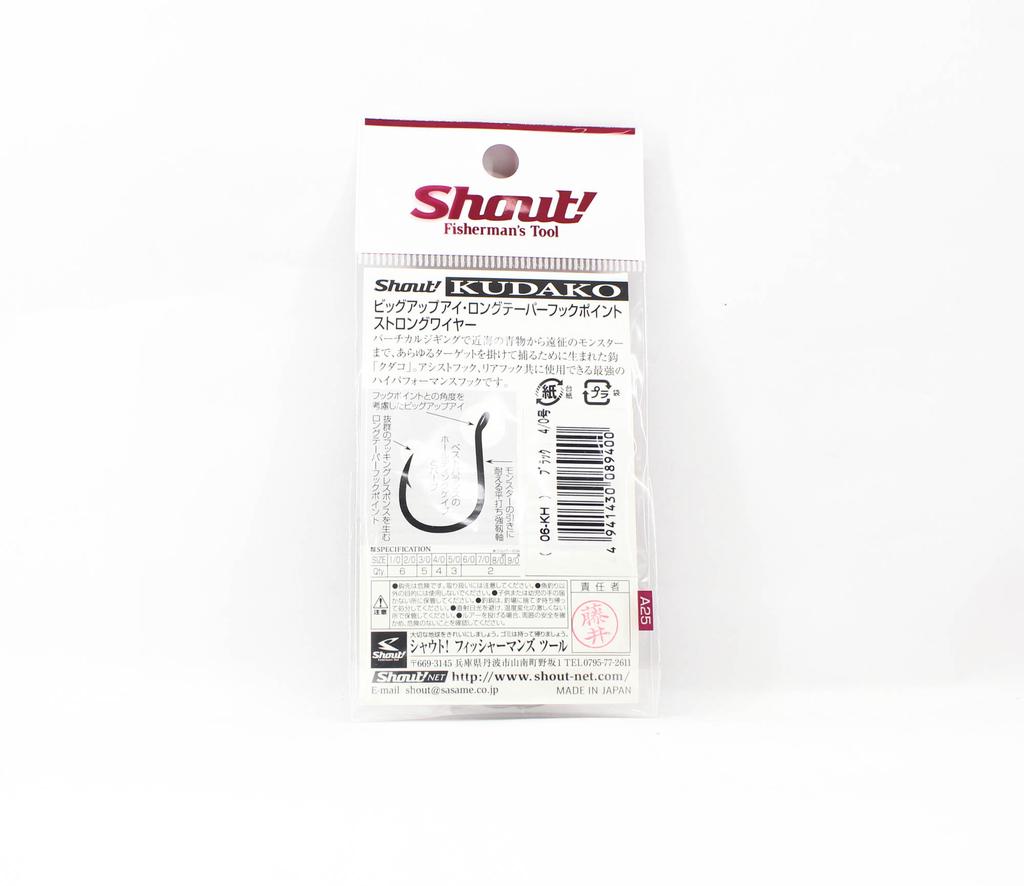 Shout 06-KH Kudako Power Jigging Single Hook Black Size 4/0 (9400)