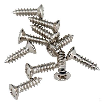 1 Set Of 50 Pieces Iron Pickguard Screws Plate For Electric Guitars Bass - Length: 12mm