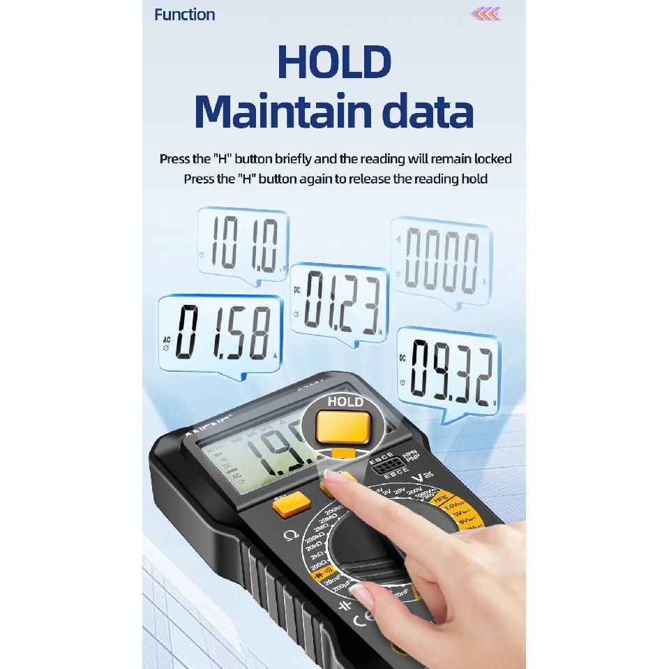 ANENG SZ304 Multimetro Digitale Multifunzione True RMS Portatile Tester ad Alta Precisione NCV Tensione Corrente AC/DC Resistenza Ohm Strumento