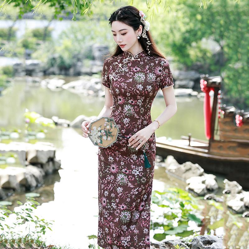 Guofeng New Chinese-style Suzhou Long Cheongsam Improved Young 1011 New Women's High-end Sense Can Be Worn Daily In Summer
