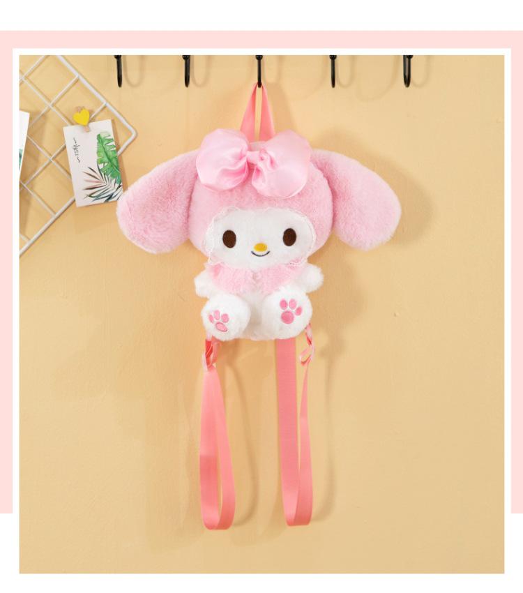 Plush Rabbit Doll Backpack for Kids - Cute Cartoon Design, Perfect Gift for Girls