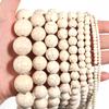 3-20mm White Turquoises Stone Beads Loose Spacer Gemstone Round Bead For Jewelry Making DIY Bracelet Necklace Beaded Accessories