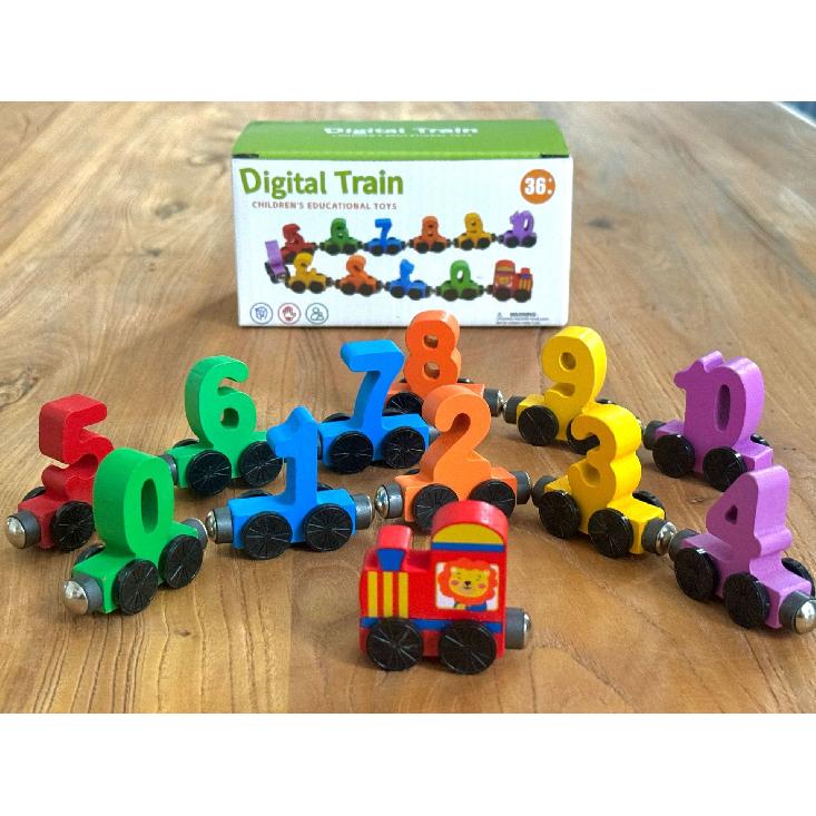 Magnetische Zahlenzug Spielzeug für Kinder, Pädagogische Magnetische Bausteine, Steckspielzeug für Kleinkinder Jungen Mädchen Alter 1-6